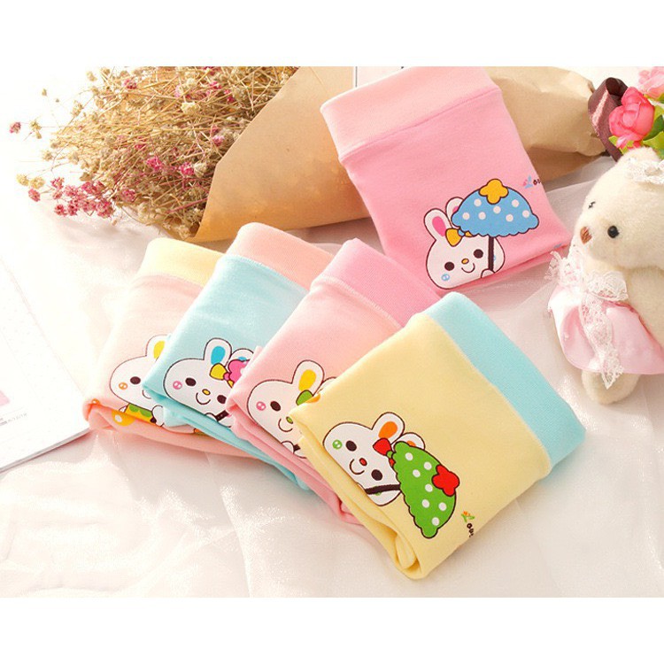 SET 4 Quần Chip Bé Gái - Quần Lót Bé Gái Chất Cotton Cao Cấp Co Dãn 4 Chiều Thoải Mái Vận Động 2-12 Tuổi