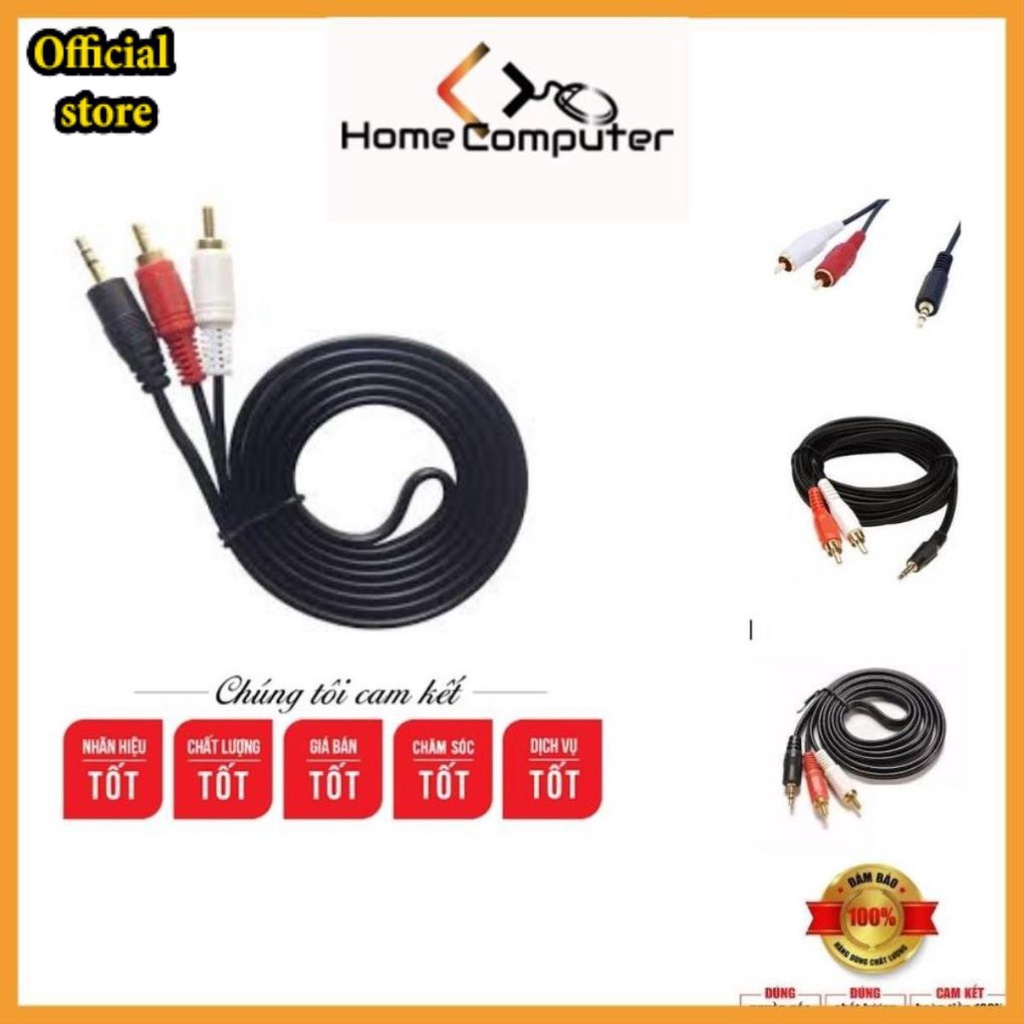 Jack Cắm. Dây loa 1 ra 2, Dây loa 1 ra 2 đầu hoa sen 1.5m, 3m, 5m hàng chất lượng giá tốt - Home Computer .Offical Store