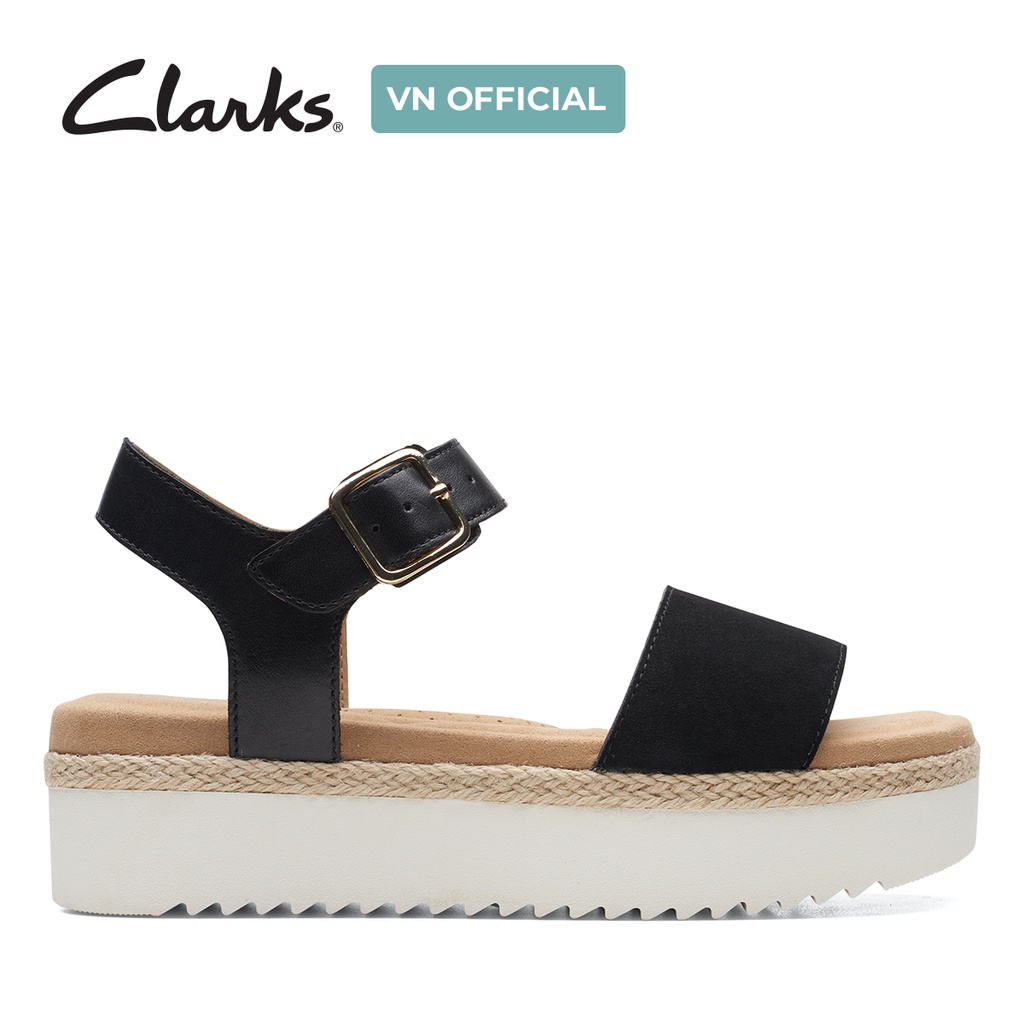Giày Xăng Đan Da Lộn Nữ CLARKS Lana Shore màu đen