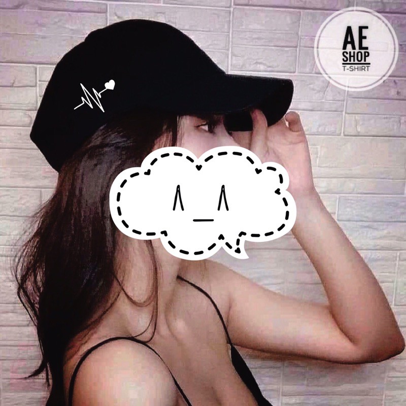Mũ nón logo icon phản quang có hình trái tim và icon định vị