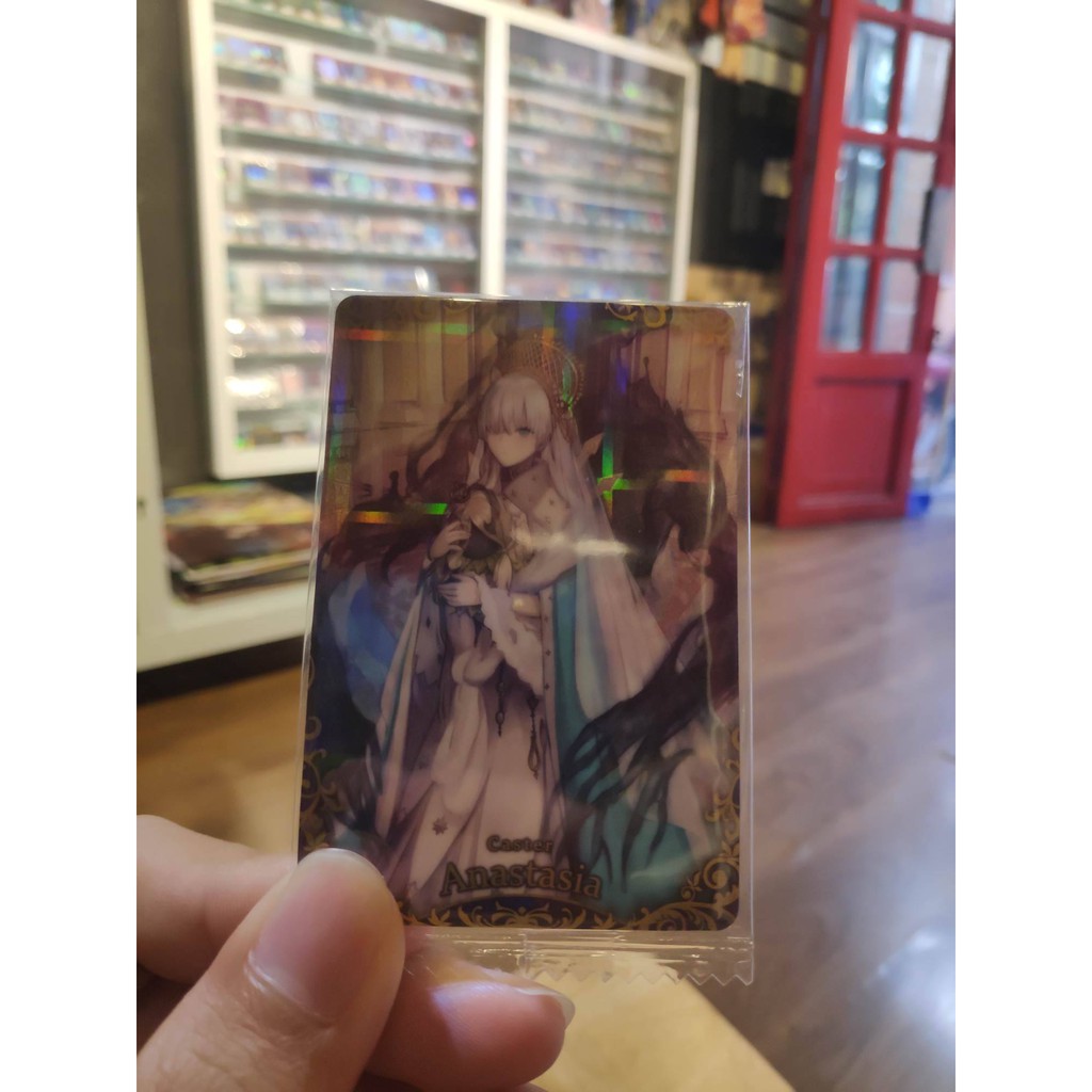 Thẻ bài sưu tầm bánh xốp Fate Grand Order FGO Anastasia SR - Secret Rare - Tặng bọc bài nhựa bảo quản