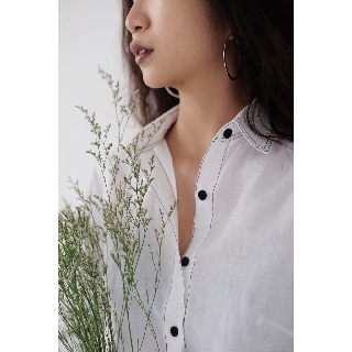 Áo sơ mi nữ dài tay basic kẻ viền công sở BASIC SHIRT, áo sơ mi nữ đẹp