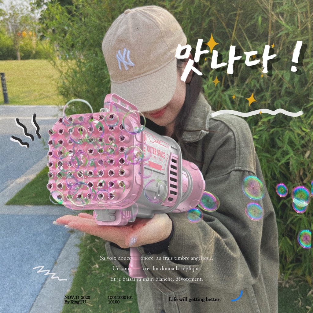 Súng bắn bong bóng 60-80 nòng siêu mạnh, loại to lớn.Máy bắn bong bóng xà phòng 60-80 nòng siêu mạnh