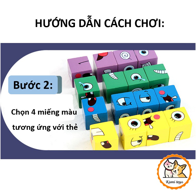 Đồ chơi xếp hình cảm xúc vui nhộn cho bé thư giãn, phát triển tư duy