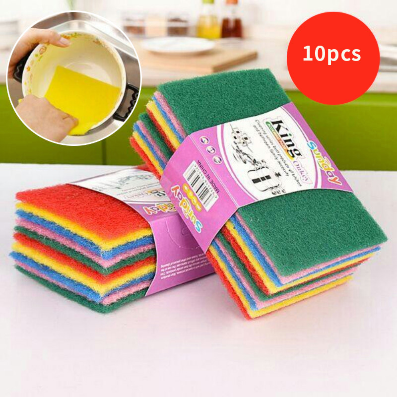 Set 10 Miếng Bọt Xốp Rửa Chén HOUSEEKER Nhiều Màu Sắc Tiện Dụng
