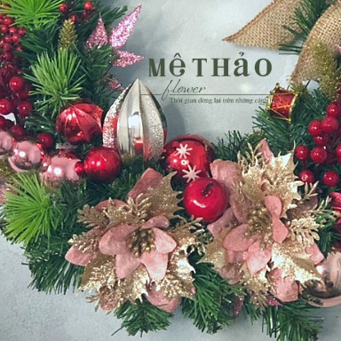 (Giá Tại Xưởng) Vòng Nguyệt Quế Noel Trang Trí Giáng Sinh, Decor Phòng Khách, Shop, Studio của Mê Thảo Flower