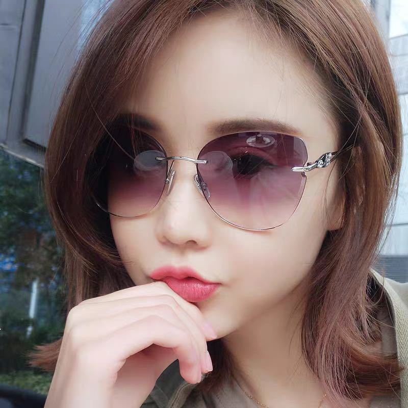 Kính Mát Gọng Mắt Mèo Phong Cách Hàn Quốc Chống Tia Uv400 Thiết Kế Thời Trang