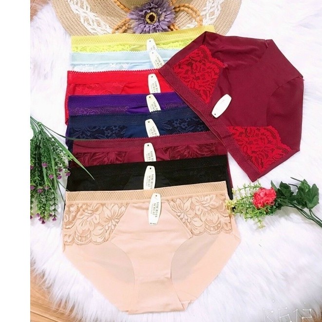 Quần lót, quần chip Hoàng Oanh Underwear, quần con nữ su đúc phối ren cao cấp - 8425