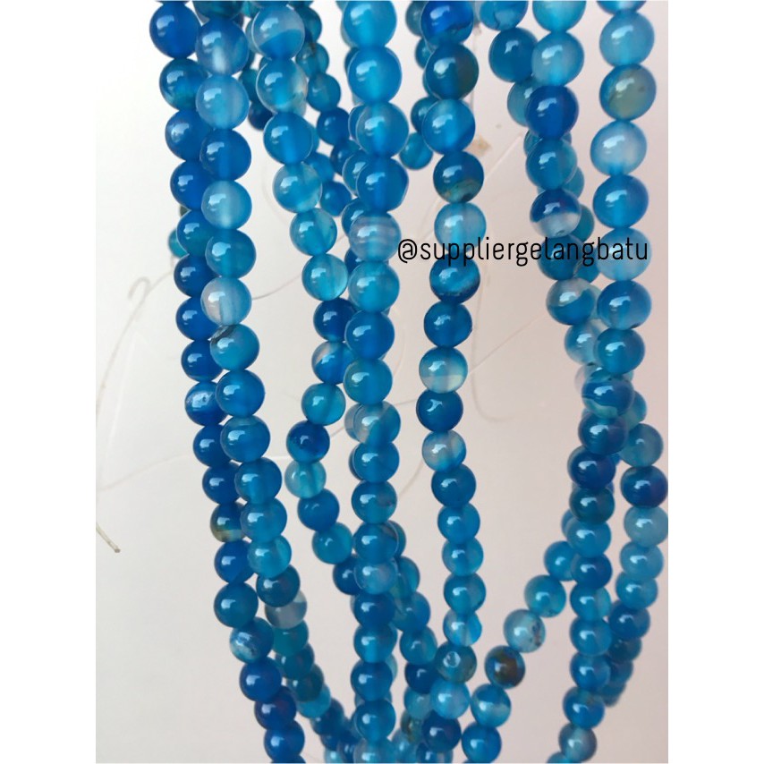 Đá aquamarine Tự Nhiên 6mm Làm Đồ Trang Sức Thủ Công