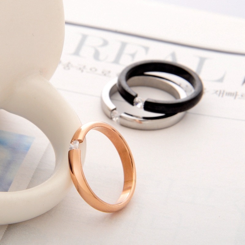 Nhẫn midi VNOX 3mm bằng hợp kim đính đá Cz