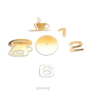 Đồng Hồ Dán Tường Chống Thấm Nước Hình Tách Cà Phê