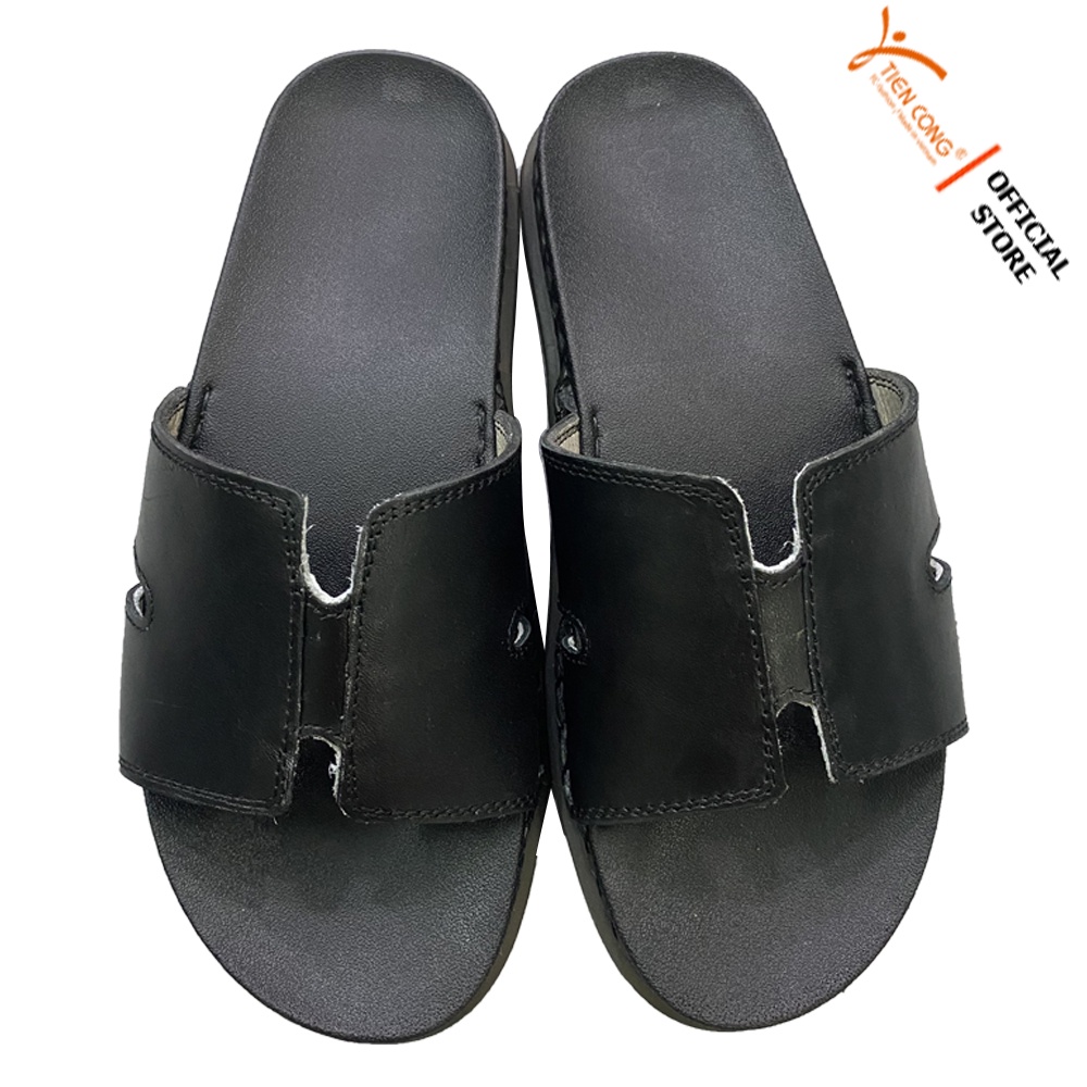 Dép quai ngang nam da bò đế Doctor cao cấp thời trang TIẾN CÔNG TCF1117