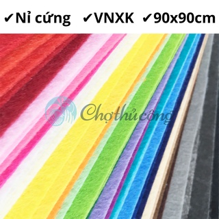 Vải nỉ cứng VNXK 90X90cm (vải không dệt / vải dạ / felt) làm đồ handmade, craft, thủ công