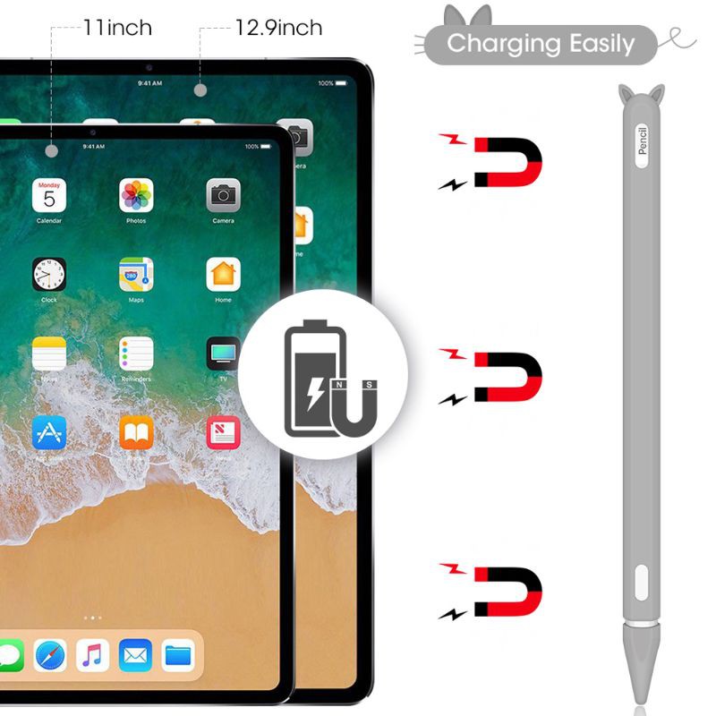 Vỏ bọc bảo vệ bằng silicone dành cho bút cảm ứng Apple Pencil 2 iPad Pro