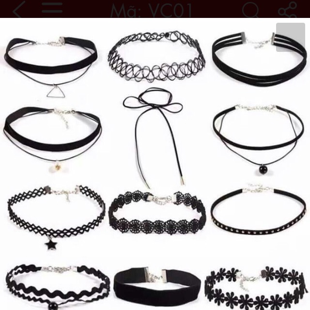 Bộ vòng 12 món choker