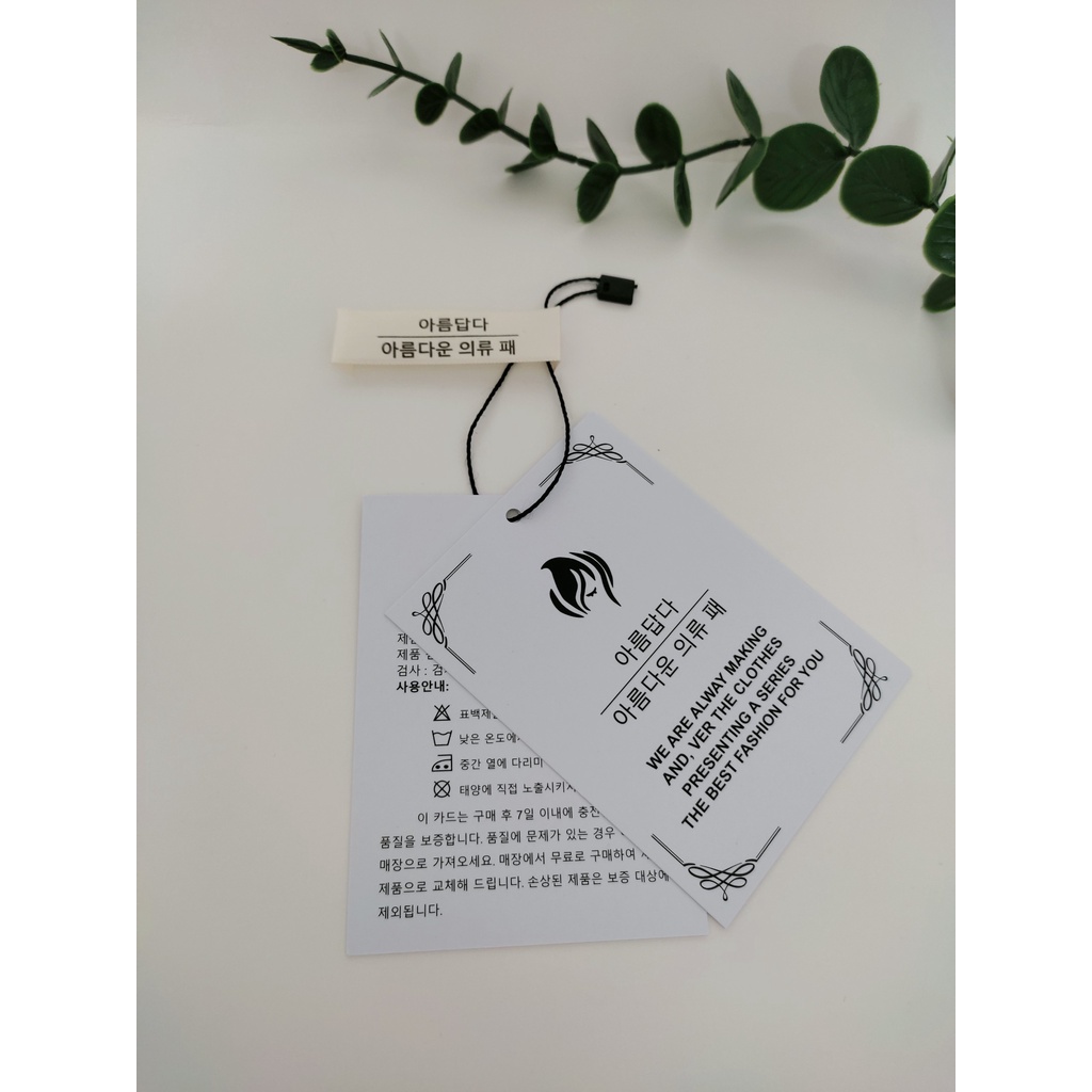 In mác quần áo theo yêu cầu_500 mác chữ Hàn, Quảng Châu bán sẵn_chất liệu lụa Satin bóng, mềm mịn_