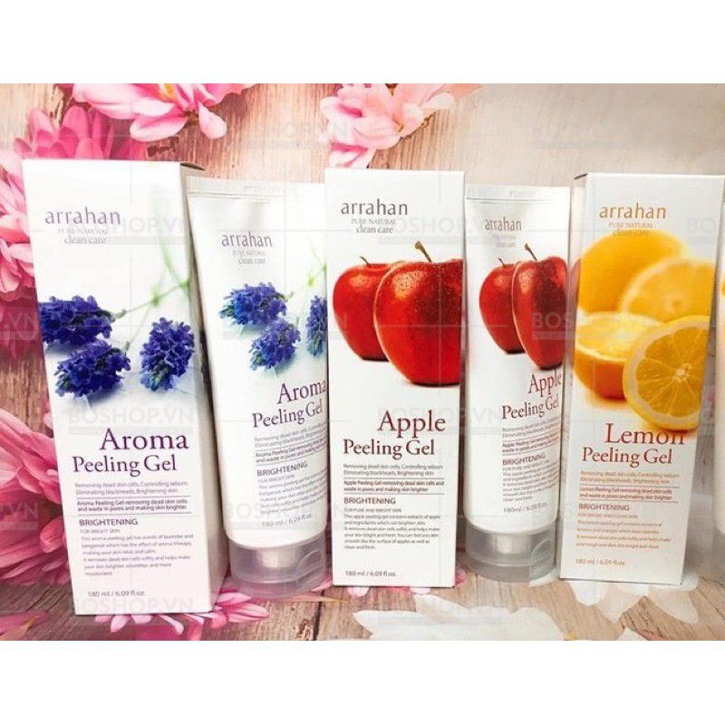 Gel tẩy da chết hoa quả làm trắng da Arrahan