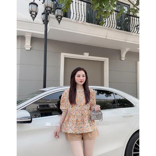 Set áo peplum hoa cực xinh