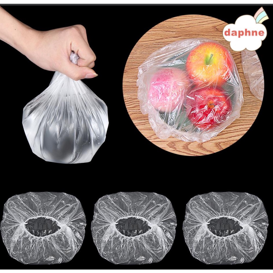 SET 100 CHIẾC] Màng bọc thực phẩm co giãn siêu dai có chun kèm túi gấu - Mũ chùm đầu dùng 1 lần tiện lợi