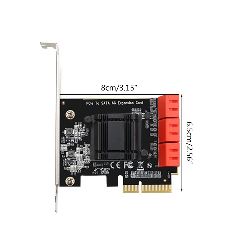 Thẻ Mở Rộng PCIe 3.0 6 Cổng 6 Gbps PCIe ASM1166 Chip Hỗ Trợ Windows Cho Ma