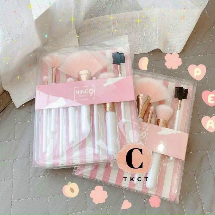 Bộ Cọ Trang Điểm 8 món Nine9 Beauty cọ nền cọ tán phấn cọ tạo khối cọ mắt cọ mí mắt cọ lông mày