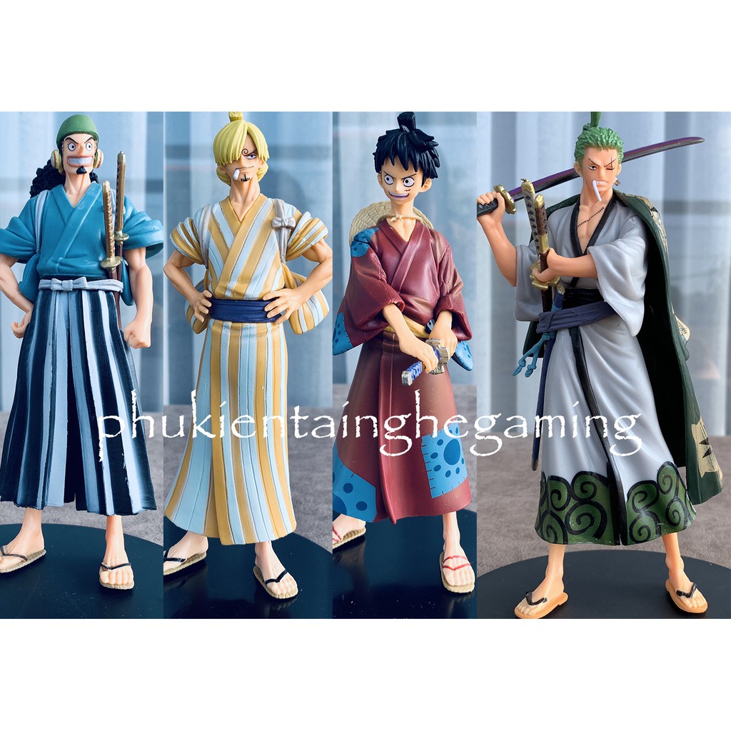 Mô Hình One Piece Luffy, Zoro, Usopp, Sanji Tại Vương Quốc Wano