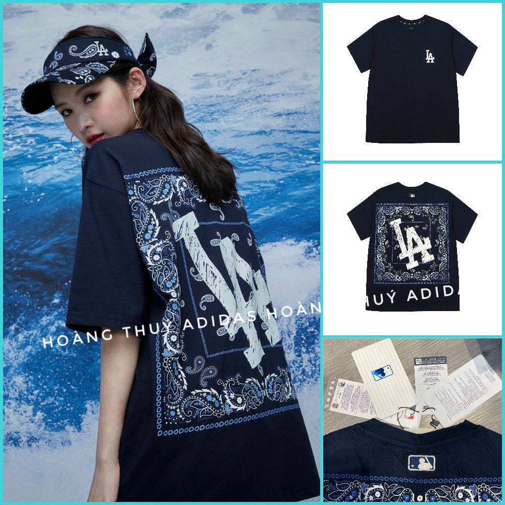 Áo thun MLB LA nam nữ unisex thời trang Cotton 100%