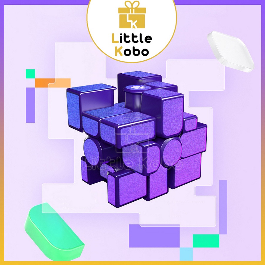 Rubik Gan Mirror Purple Bump Màu Tím Rubic Gan Biến Thể Tráng Gương Hàng Cao Cấp Có Nam Châm