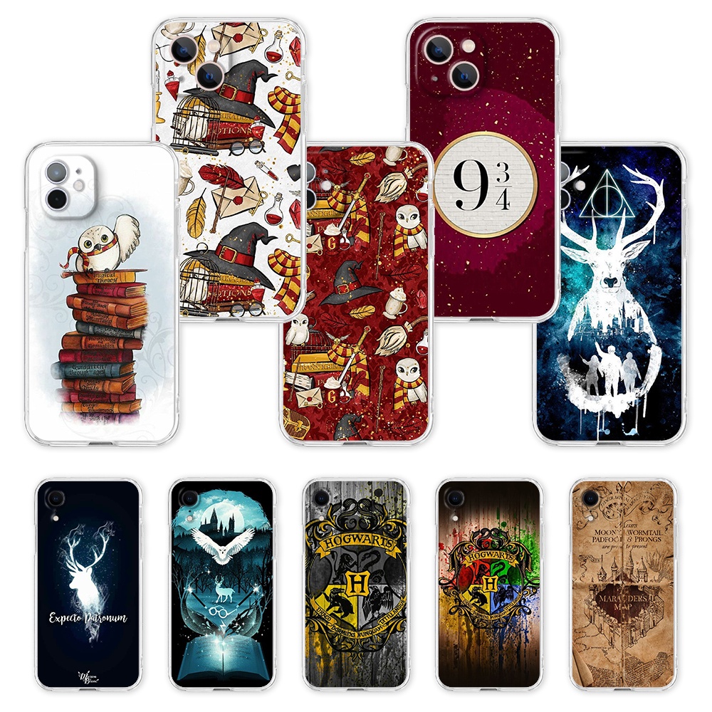 Ốp Điện Thoại Trong Suốt Họa Tiết Harry Potter Hogwarts Cho iPhone 11/11 Pro/11 Pro Max/5/5S/SE 2020