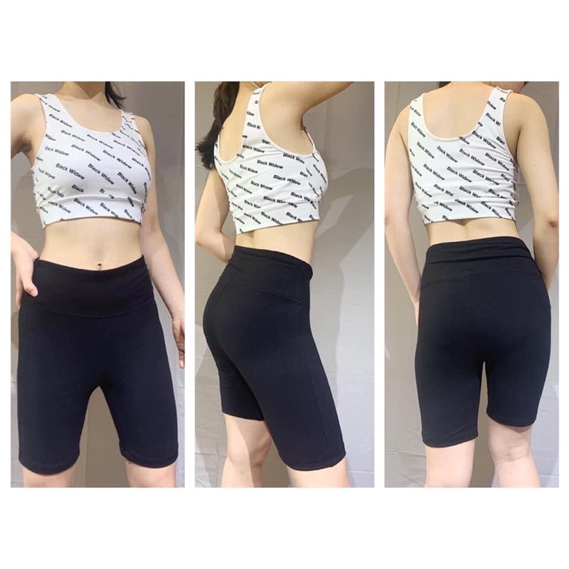 Quần legging, quần legging lửng, ngố, cạp cao bản to chất cotton siêu co giãn | BigBuy360 - bigbuy360.vn