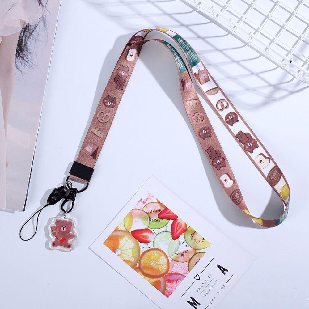 Dây Đeo Cổ Bằng Cotton Chất Lượng Cao Họa Tiết Hoạt Hình Đa Năng Cho Điện Thoại