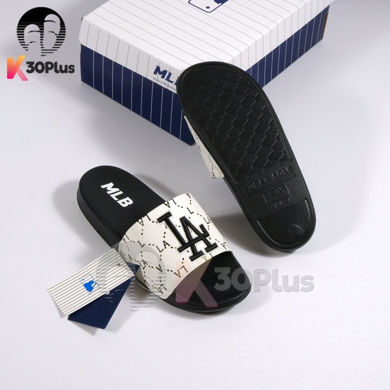 Dép MLB Quai Ngang logo LA mix