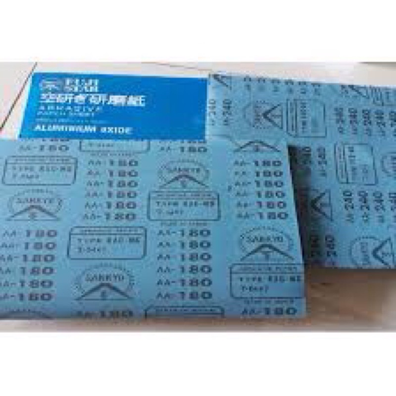 Giấy chà nhám gỗ Sankyo của Nhật, giấy nhám xanh xám chuyên cho gỗ, chống nước.