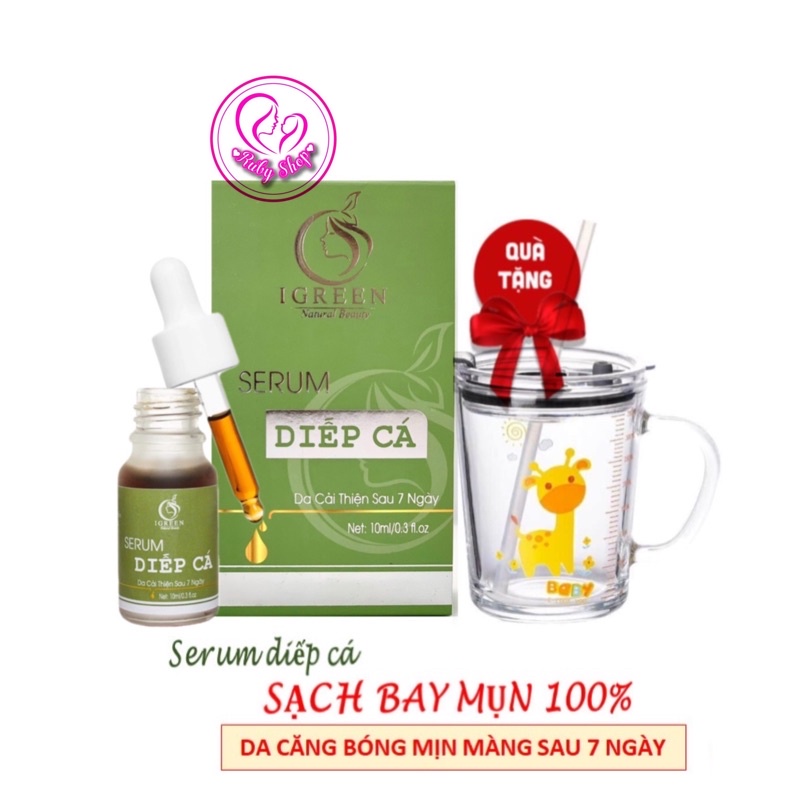 Serum diếp cá Igreen hết mụn giảm thâm se khít lỗ chân lông 10ml