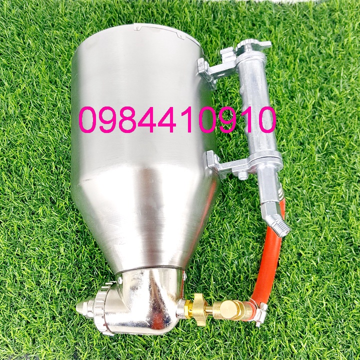 SÚNG PHUN GAI, GẤM TƯỜNG NHÀ BÌNH INOX - 9511A DÙNG HƠI