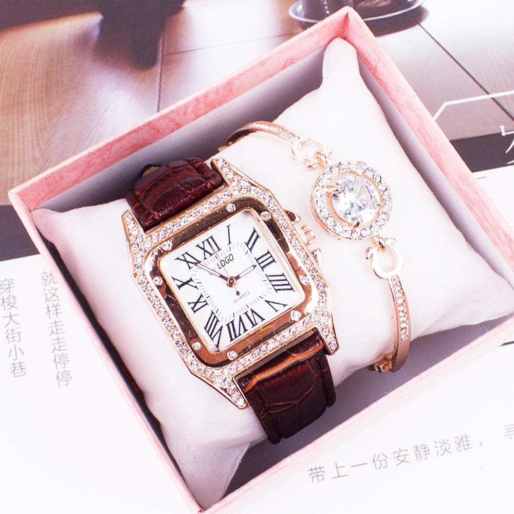 Bộ quà tặng ý nghĩa đồng hồ thời trang nữ và vòng đeo tay hàng gia công BHTT31 | BigBuy360 - bigbuy360.vn