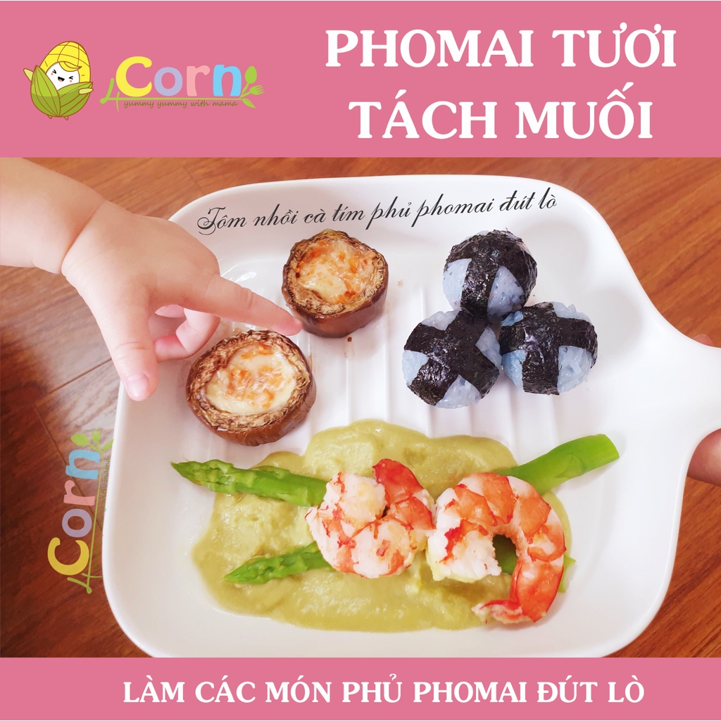 [Hàng air kèm gel lạnh] Phomai tách muối hữu cơ Hàn Quốc - Cho bé 6m+