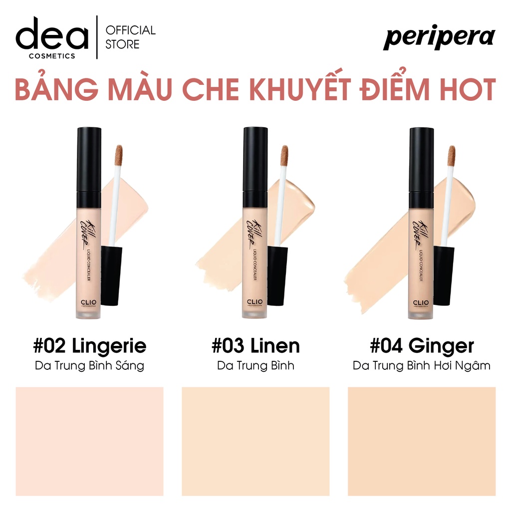 Che khuyết điểm CLIO Kill Cover Liquid Concealer-Che phủ tốt