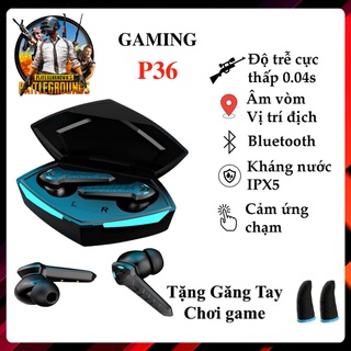 Tai nghe bluetooth gaming p36 tai nghe tws gaming pro - có mic , độ trễ cực thấp 0.045s