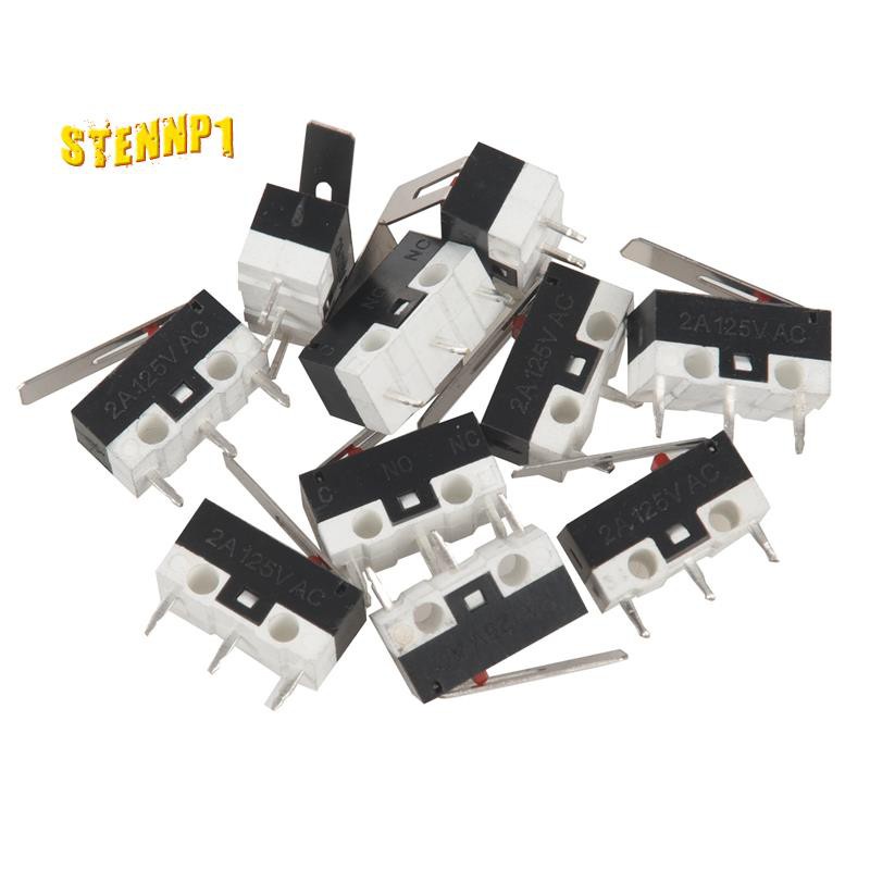 10 Pcs AC 125V 1A SPDT 1NO 1NC Momentary Long Hinge Lever micro-type Switch