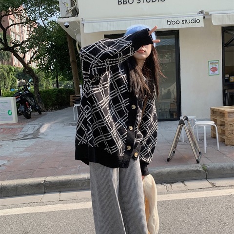 Áo khoác Cardigan dệt kim tay dài phong cách Hàn Quốc | BigBuy360 - bigbuy360.vn