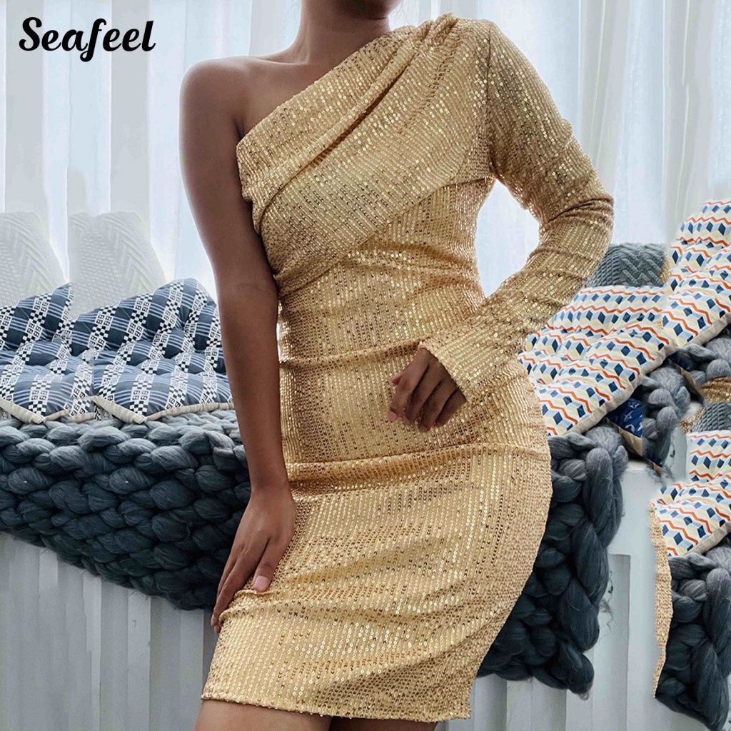 Sf_đầm Bút Chì Trang Trí Sequin