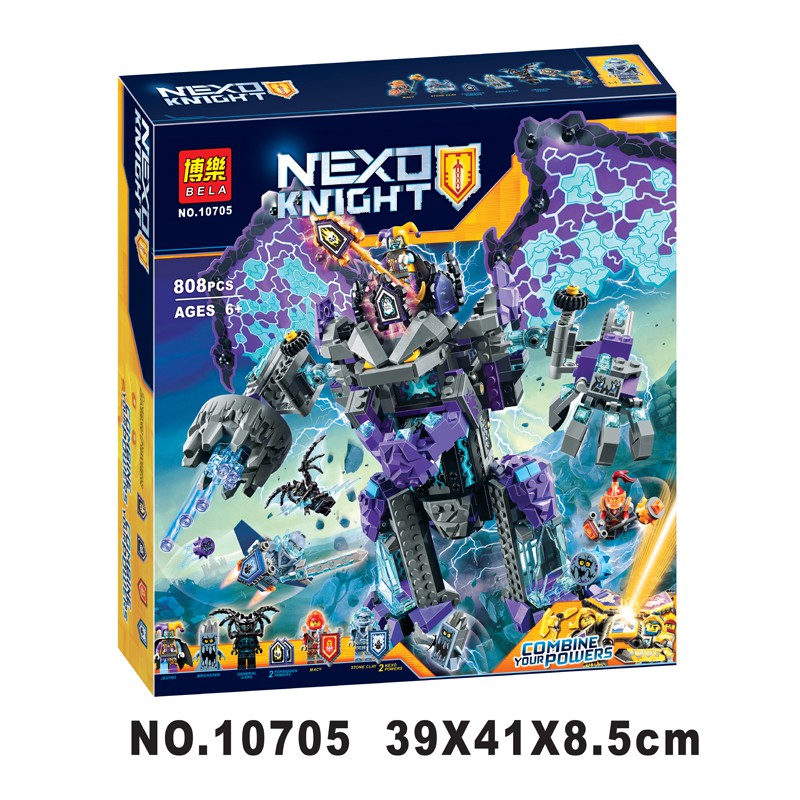 Non Lego Nexo Knights Bela Lari Tank 10705 Robot mech dơi quỷ khổng lồ hiệp sĩ Clay Macy Jetro đồ chơi lắp ráp xếp hình