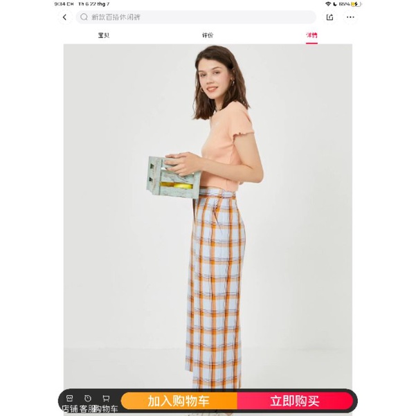 Quần caro Vero Moda