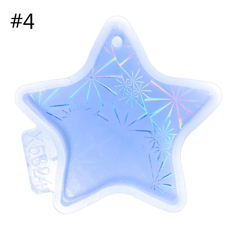 Sa Khuôn Silicone Làm Bông Tai Hình Ngôi Sao Năm Cánh Độc Đáo