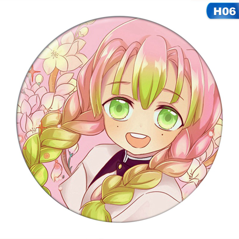 flowersqueen Huy Hiệu Cài Áo Kim Loại Dáng Tròn Phong Cách Anime