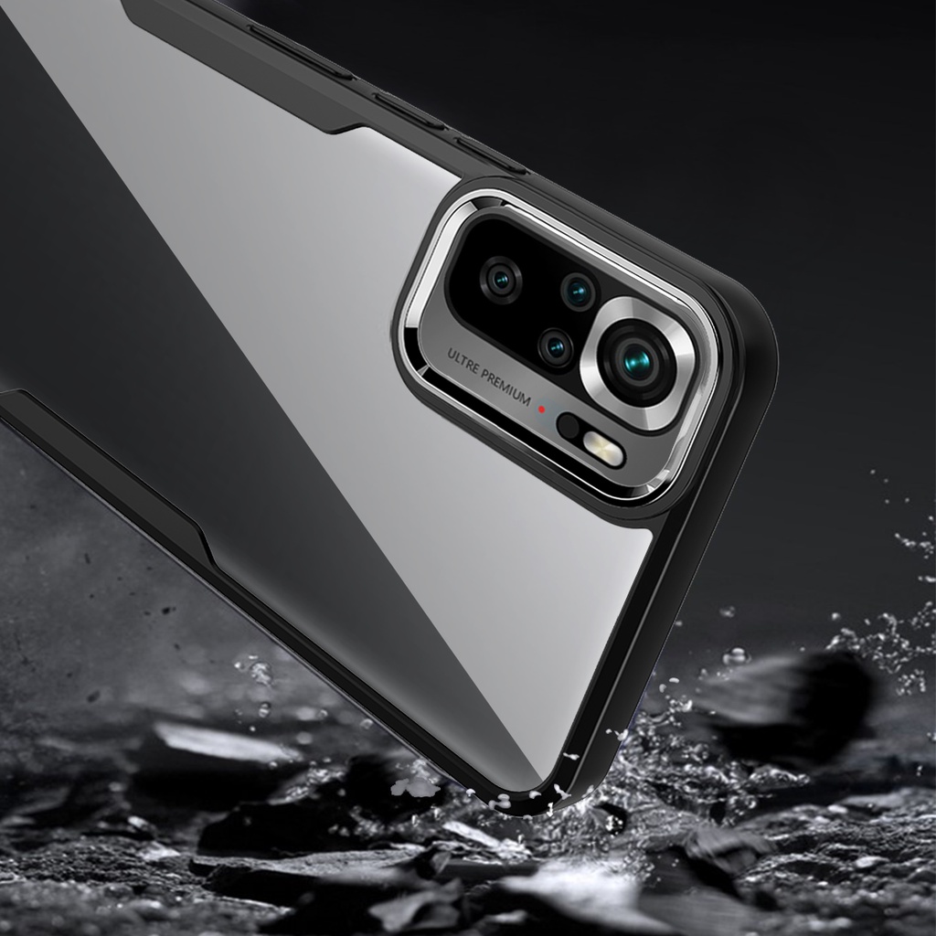 Ốp điện thoại KOOSUK acrylic trong suốt bảo vệ camera mạ 2 trong 1 cho Xiaomi Redmi Note 9 9S 10 10S Pro Max