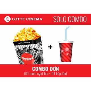 Toàn quốc - [E-voucher] Vé Bỏng Nước Lotte Cinema - Solo Combo