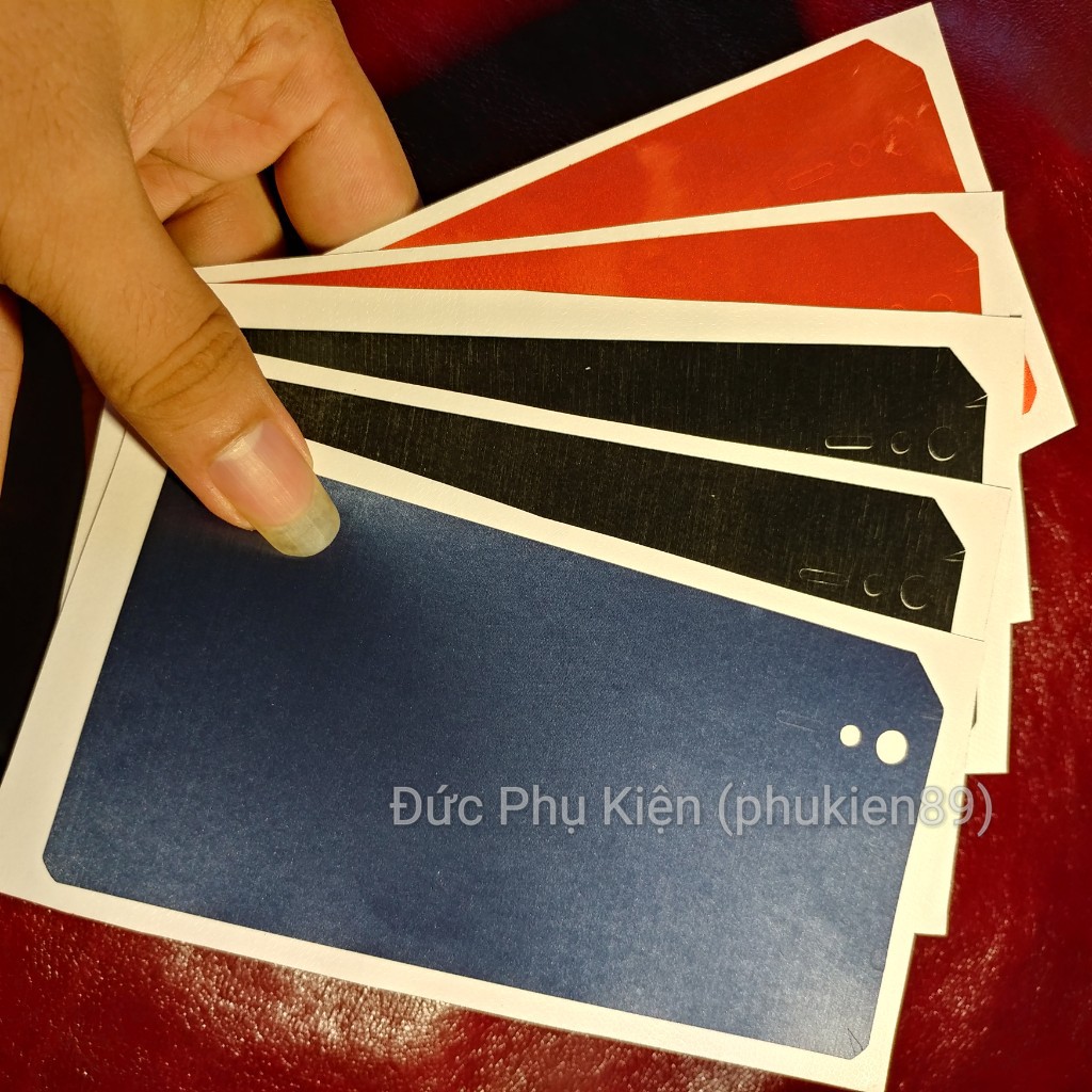 Miếng dán skin nhôm xước Sky A870 (Vega Iron) màu đỏ, xanh và đen