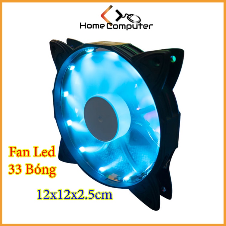 Quạt Tản Nhiệt, Fan Led 33 Bóng Đèn Led 12cm Tản Nhiệt Cho Case Máy Tính - HomeComputer